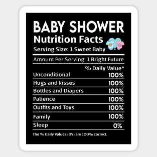 Baby Shower Nutrition Facts Label Sticker